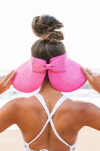 Load image into Gallery viewer, Foldable Wide Brim Bow Visor Hat