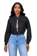 Load image into Gallery viewer, WOMEN FASHION DENIM JACKET
