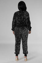 Load image into Gallery viewer, Sequin Long Sleeve Top and Pant Set