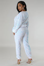 Load image into Gallery viewer, Sequin Long Sleeve Top and Pant Set