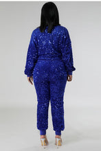 Load image into Gallery viewer, WOMEN FASHION SEQUIN TWO PIECE PANT SET