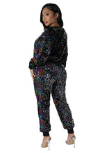 Load image into Gallery viewer, WOMEN FASHION SEQUIN TWO PIECE PANT SET