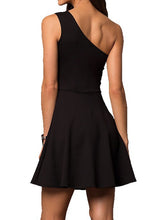 Load image into Gallery viewer, JUNIORS ONE SHOULDER DRESS WITH TEARDROP CUTOUT
