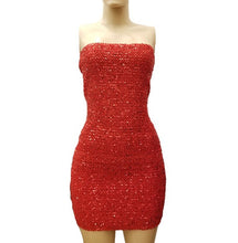 Load image into Gallery viewer, WOMEN&#39;S SEQUIN TUBE MINI DRESS WITH ZIPPER BACK
