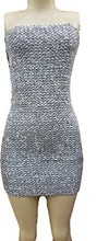 Load image into Gallery viewer, WOMEN&#39;S SEQUIN TUBE MINI DRESS WITH ZIPPER BACK
