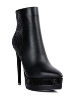 Load image into Gallery viewer, ENCANTO Diamante Set High Heeled Ankle Boot
