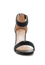 Load image into Gallery viewer, Cady Rhinestones And Sequins Block Sandals
