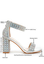 Load image into Gallery viewer, Cady Rhinestones And Sequins Block Sandals
