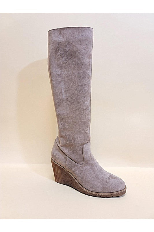 SUEDE KNEE HIGH BOOTS