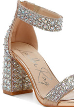 Load image into Gallery viewer, Cady Rhinestones And Sequins Block Sandals
