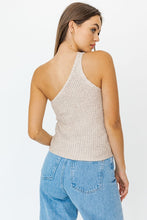 Load image into Gallery viewer, ONE SHOULDER TAPE YARN KNIT TOP
