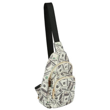 Load image into Gallery viewer, Lucky 100 Dollar Bills C-Notes Sling Backpack
