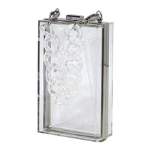 Load image into Gallery viewer, Acrylic Chain Handle See Thru Crossbody Clutch
