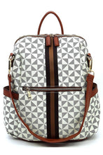 Load image into Gallery viewer, PM Monogram Striped Convertible Backpack
