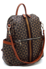 Load image into Gallery viewer, PM Monogram Striped Convertible Backpack
